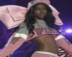 The model is proudly known as the first black model to work as spokesperson of Victoria's Secret lingerie line PINK.